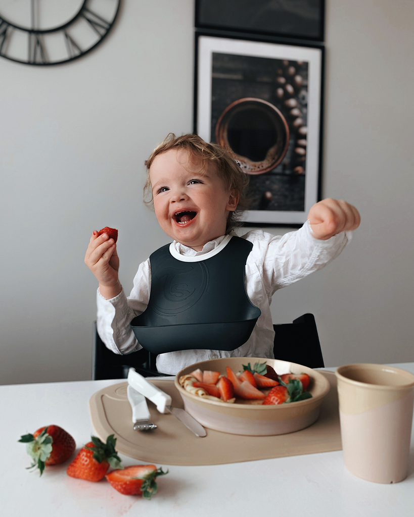 Twistshake 2x Bib 4m+ black bib